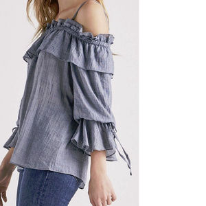 Lucky Brand Tops - NWT Lucky Brand Cold Shoulder Chambray Top Lucky Brand Tops - NWT Lucky Brand Cold Shoulder Chambray Top